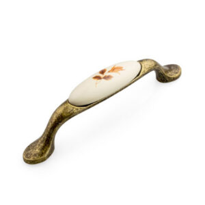 Úchytka PORCELÁN LIST L96 patina