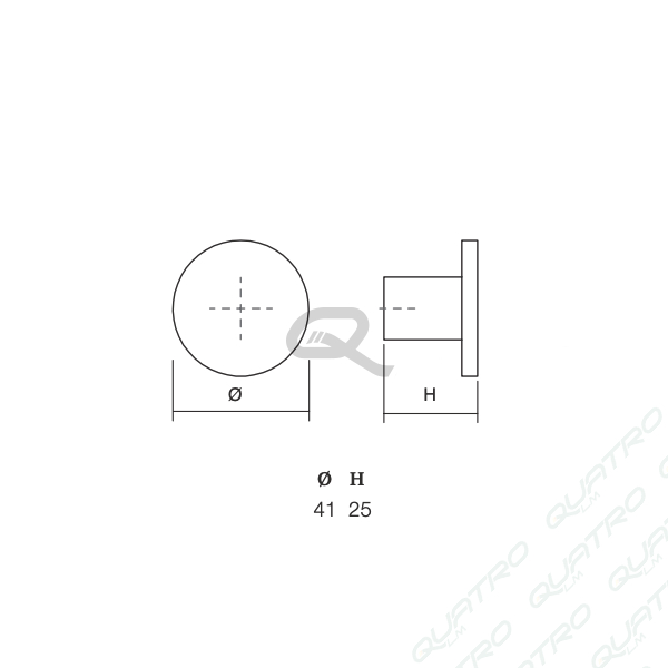 Úchytka / Knopok COMO BIG VIEFE D41 čierna matná 0168041ZM2