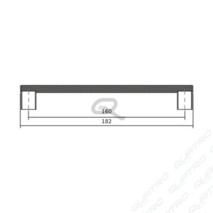 Úchytka GRAF VIEFE L160 tmavá mosadz 0430160L291