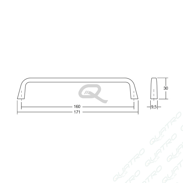 Úchytka ESTE VIEFE L160 Mosadz 0446160Z28