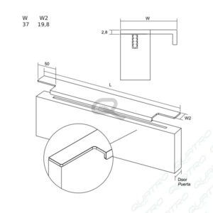 Úchytka LINEAR VIEFE L147 nerez 0139147L24