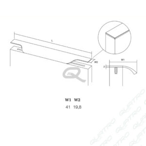 Úchytka VECTOR VIEFE L147 nerez 0434147L24
