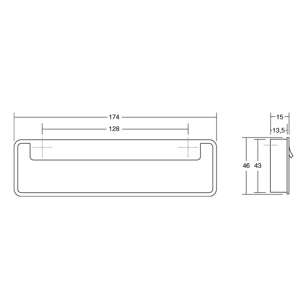 Úchytka FOLD VIEFE L128 nerez 0542128Z23