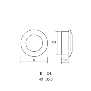 Úchytka TAP VIEFE D40mm chróm 0073040ZP1