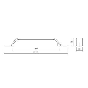 Úchytka BELT VIEFE L160 hnedá mocca 0590160ZM43