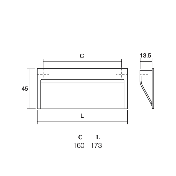 Úchytka WAVE VIEFE L160 nerez 0119160Z23
