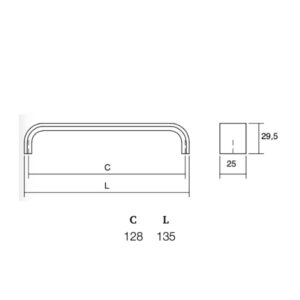 Úchytka SENSE VIEFE L128 chróm 0195128L01