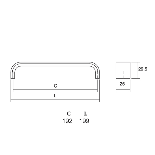 Úchytka SENSE VIEFE L192 chróm 0195192L01
