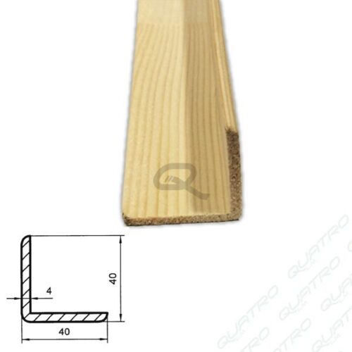 Lišta drevená L 40x40 2,5m