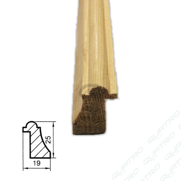 Lišta drevená DO 25x19 2,5m