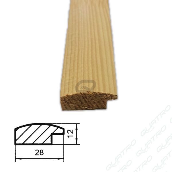 Lišta drevená O 28x12 2,5m
