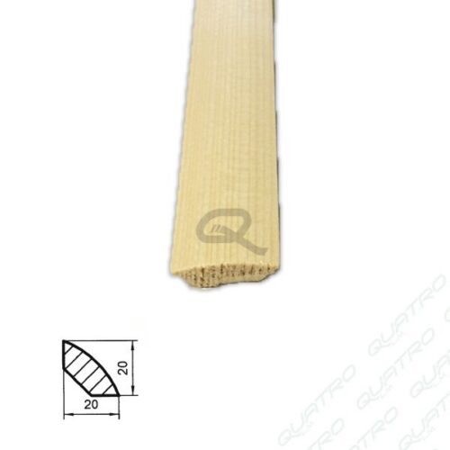 Lišta drevená RVS 20x20 2,5m