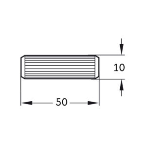 Kolík bukový kalibrovaný 10x50mm balenie 10kg (cca. 3600 ks)