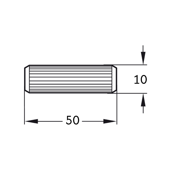 Kolík bukový kalibrovaný 10x50mm balenie 10kg (cca. 3600 ks)