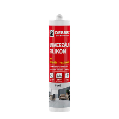 Silikón univerzálny sivý 280ml