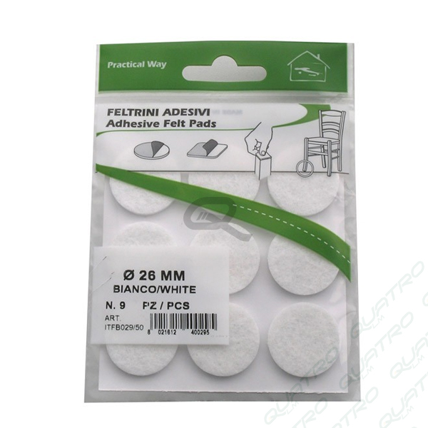 Filcová ochrana D26mm á 9ks biela