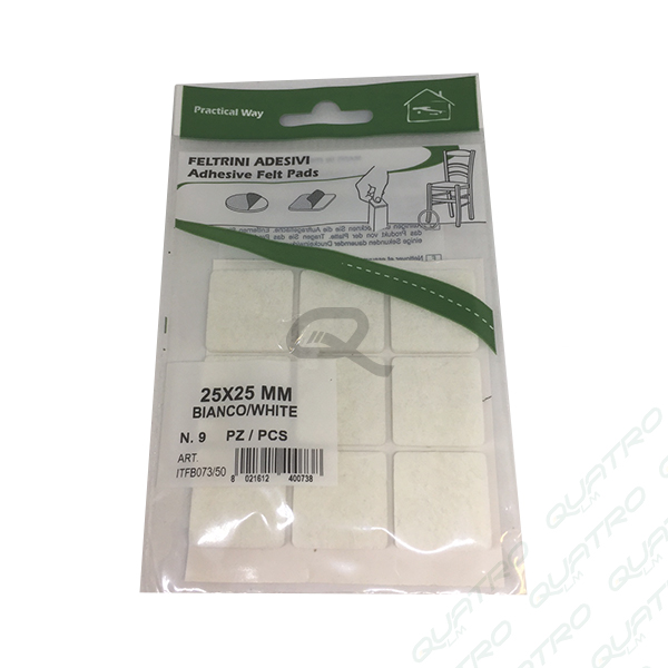 Filcová ochrana 25x25mm á 9ks biela
