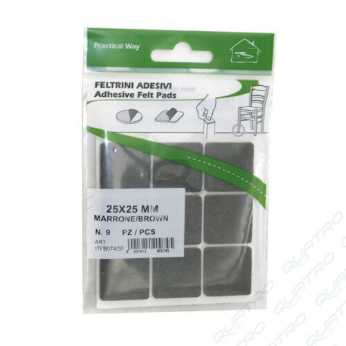 Filcová ochrana 25x25mm á 9ks hnedá