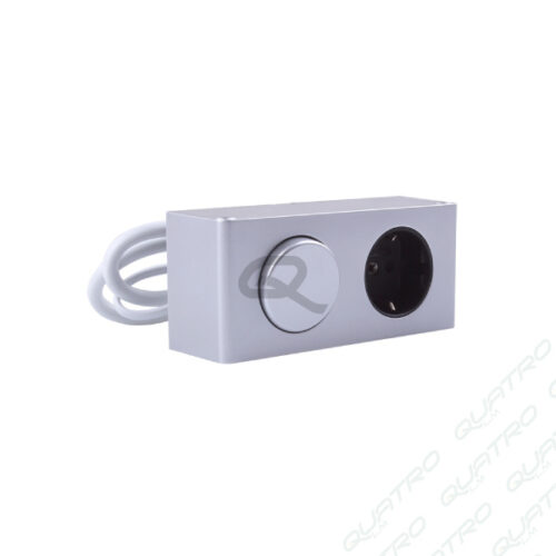 Zásuvka MINI BOX SCHUKO hliník