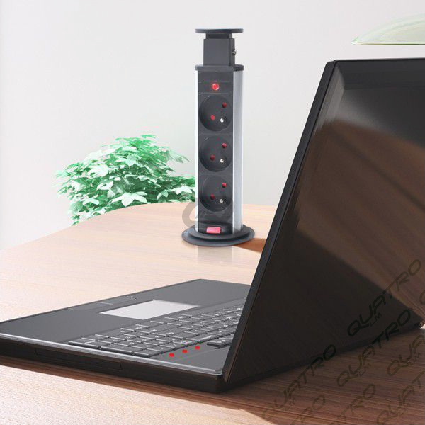 Zásuvka výsuvná LIFT BOX USB hliník