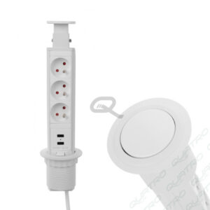 Zásuvka výsuvná LIFT BOX USB biela