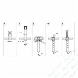 Zásuvka výsuvná LIFT BOX USB automatická SCHUKO čierna