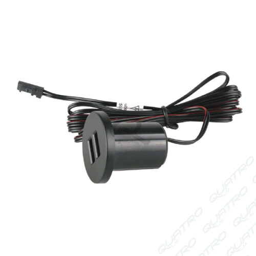 USB nabíjačka zápustná čierna
