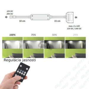 LED stmievač s diaľkovým ovládaním max72W 12VDC