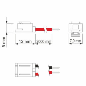 LED konektor UNIVERZÁLNY pre LED pás 8-10mm 12-24V 3A (COB / SMD)