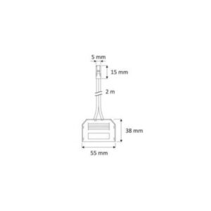 33051_a-1 Rozvádzač 6-cestný, 12-24V/3A, kábel 2m, biely, mini konektor