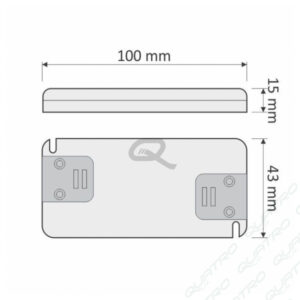 LED trafo FLAT SLIM 6W, 12V bez káblov