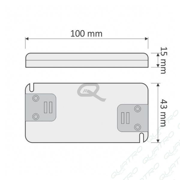 LED trafo FLAT SLIM 6W, 12V bez káblov
