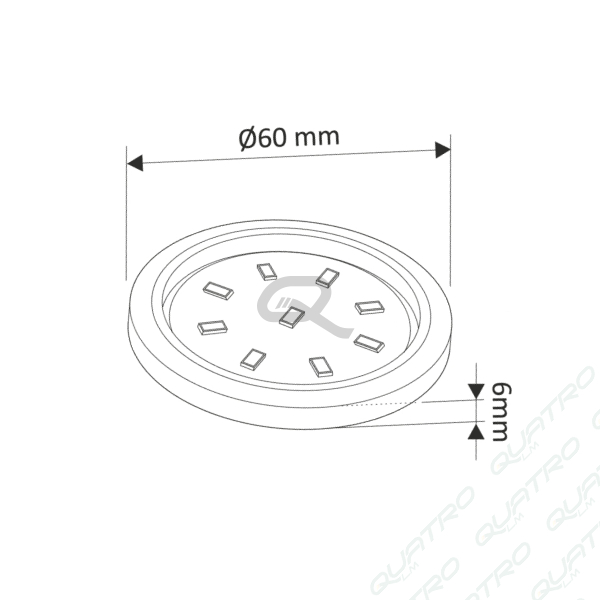 3319_a LED svetlo ORBIT XL 3W/12V biela teplá s káblom 2bm