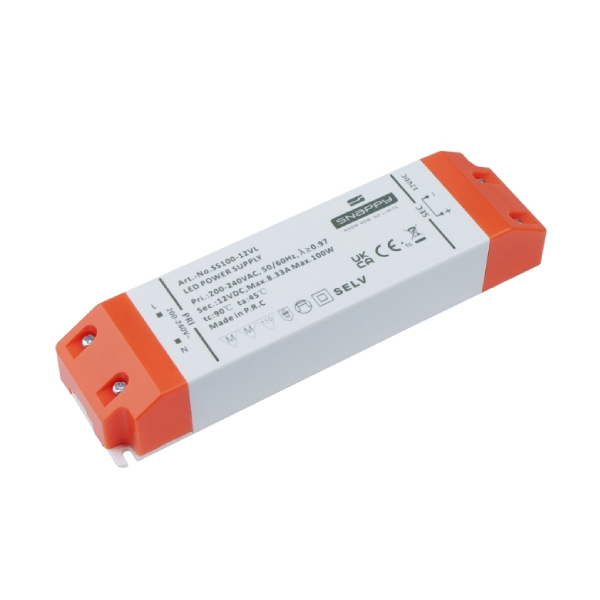 LED trafo PREMIUM 100W, 12V bez káblov