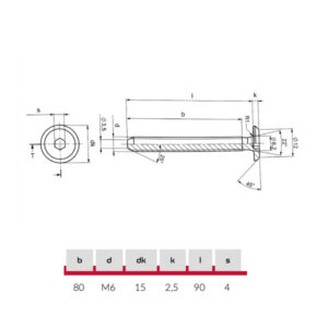 Šrób M6x90V imbus zn