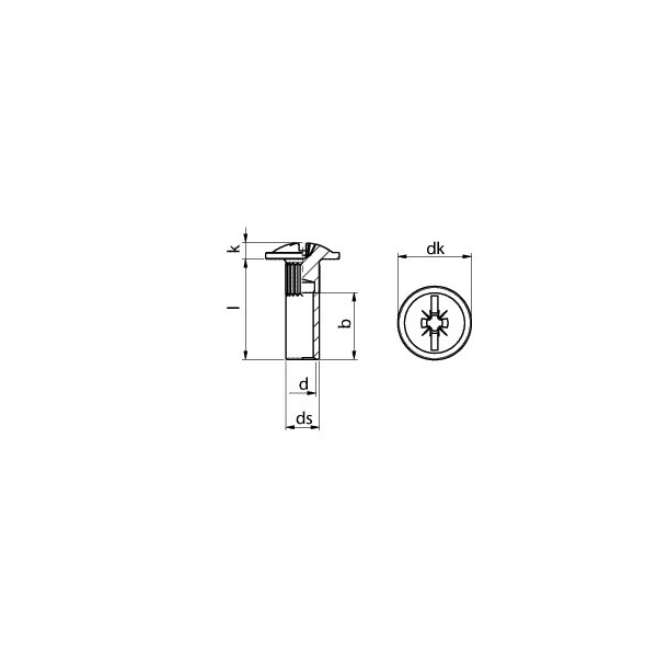Spojovacia matica M4x15