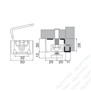Uholník KR10 100x100x20x2mm Zn žltý