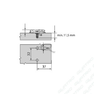 BLUM - montážna platnička krížová s excnetrom EXPANDO h=3 174H7130E