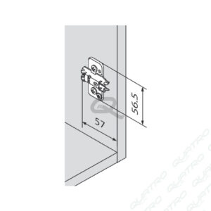 BLUM - montážna platnička krížová s excnetrom EXPANDO h=3 174H7130E