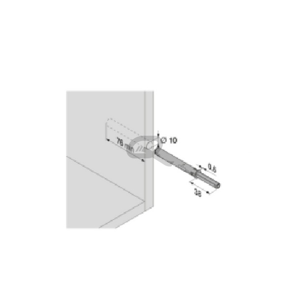 BLUM - TIP-ON pre dvierka dlhý s nárazníkom šedý 956A1006R7036