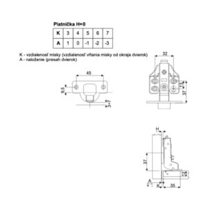 6328_a-1 Záves SEVROLL vložený 3D PRO čierny s tlmením -SEVROLL 223851