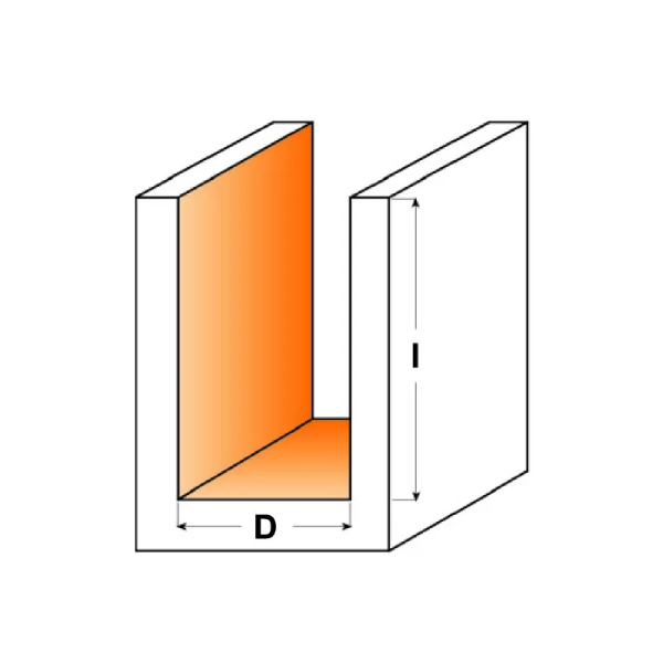 Stopková fréza drážkovacia dlhá D16x31,7 L66 stopka 8mm