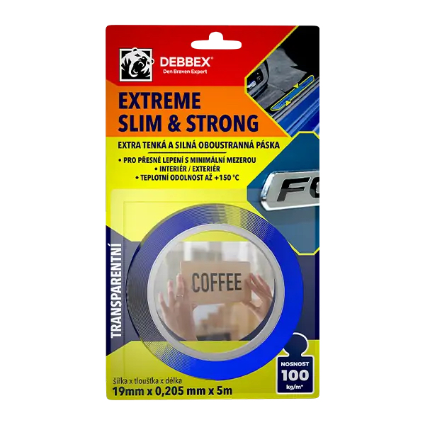 Páska lepiaca obojstranná EXTREME SLIM & STRONG 19x5m