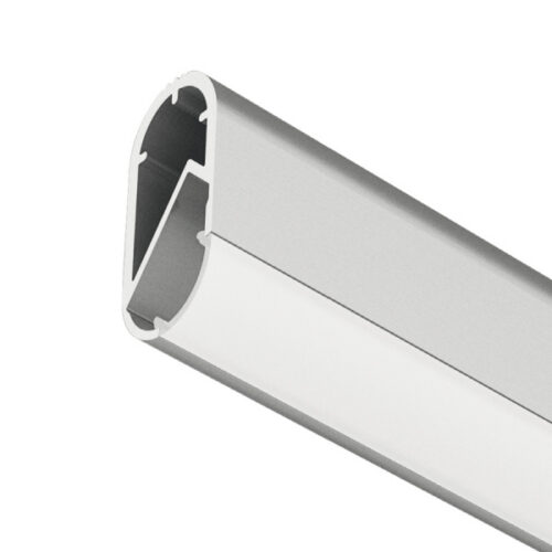 AL profil 5105 pre LED pás 8mm Loox5 vešiakova tyč 2,5m s opálovým difúzorom