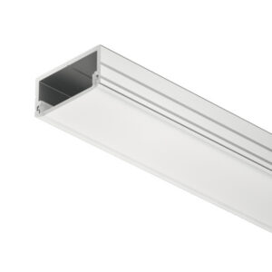 AL profil 2190 pre 10mm LED pás Loox5 povrchový strieborný 2,5m s opálovým difúzorom