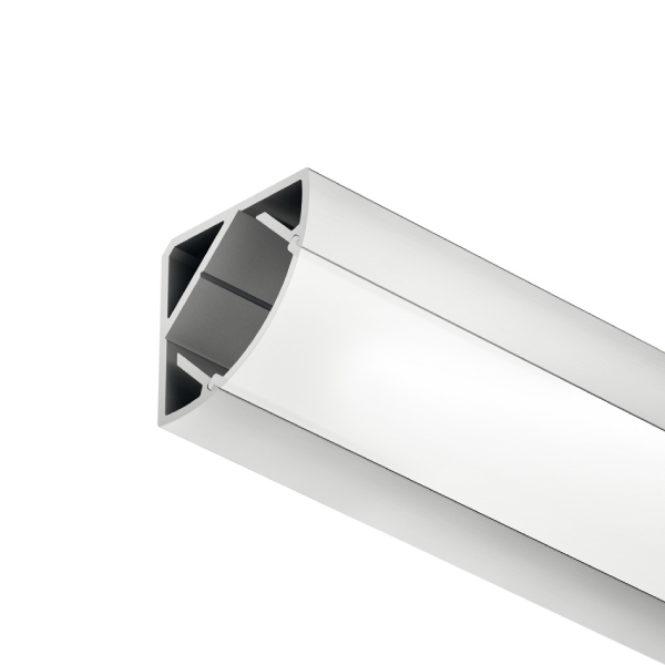 AL profil 2195 pre 10mm LED pás Loox5 rohoový strieborný 2,5m s opálovým difúzorom