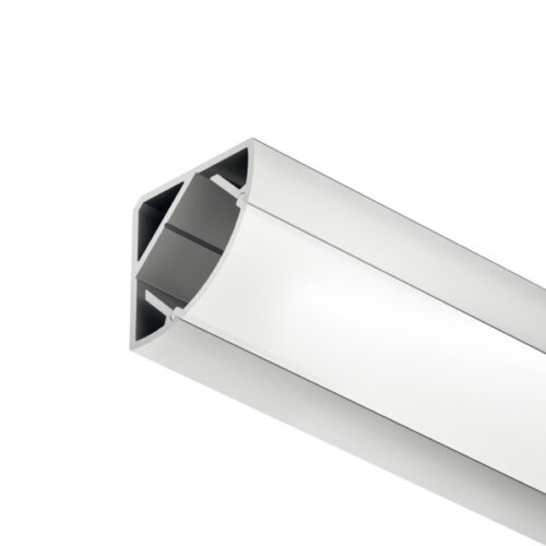 AL profil 2195 pre 10mm LED pás Loox5 rohoový strieborný 2,5m s opálovým difúzorom