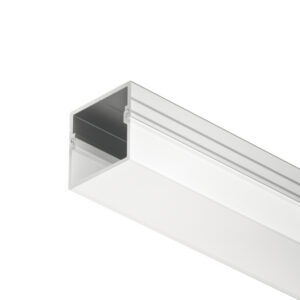 AL profil 2192 pre 10mm LED pás Loox5 povrchový strieborný 2,5m s opálovým difúzorom