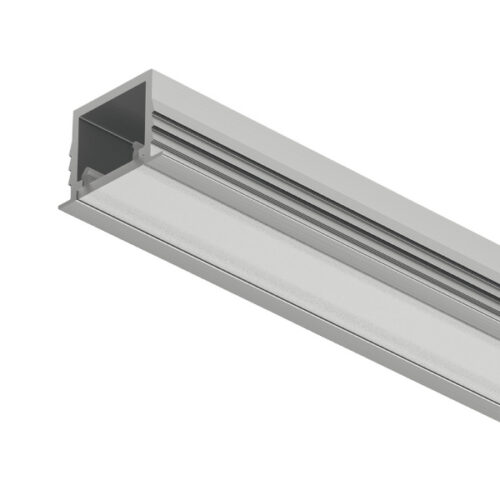 AL profil 1103 pre LED pás 8mm Loox5 zápustný strieborný 2,5m s opálovým difúzorom