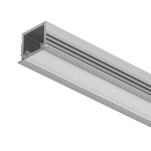 833.94.100 AL profil 1103 pre LED pás 8mm Loox5 zápustný strieborný 2,5m s opálovým difúzorom